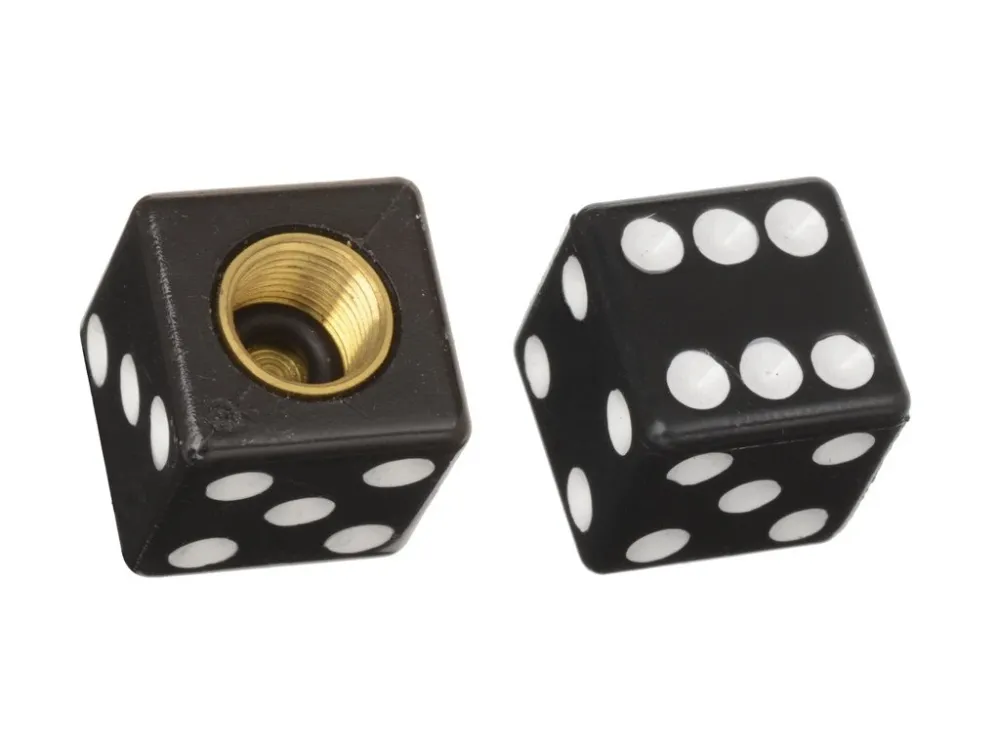 Čepičky ventilků Lucky Dice, OXFORD (černé, pár) - Velikost: S Levný