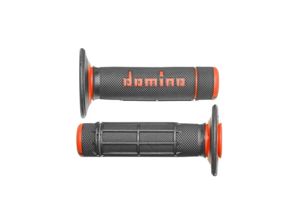 Gripy A020 (offroad) délka 118 mm, DOMINO (šedo-oranžové) Expresní Doručení