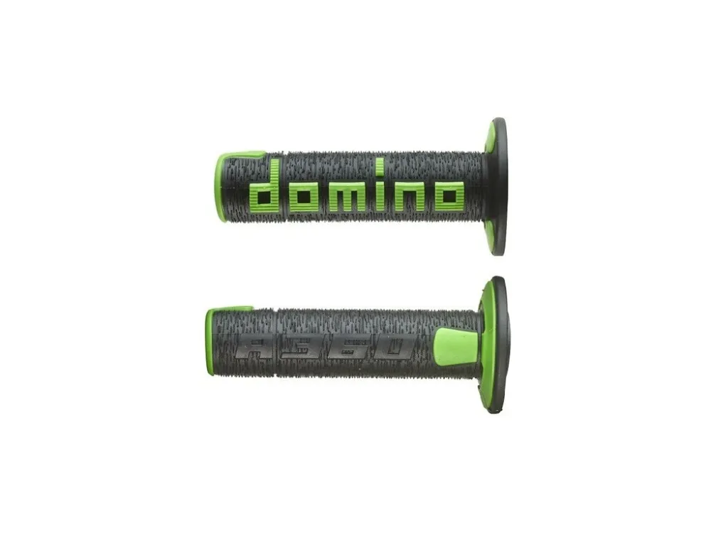 Gripy A360 (offroad) délka 120 mm, DOMINO (černo-zelené) Vysoce Kvalitní