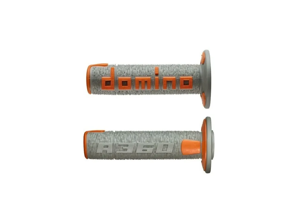 Bezpečná Platba Gripy A360 (offroad) délka 120 mm, DOMINO (šedo-oranžové)