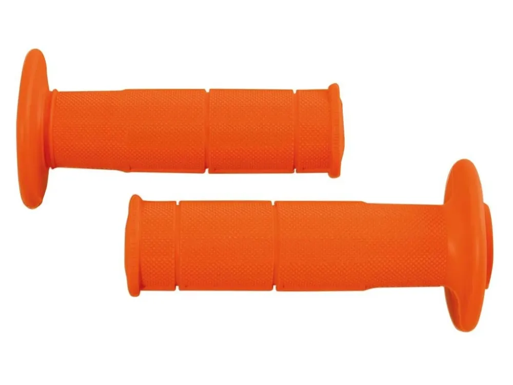 Sleva Gripy Racing měkké RTECH oranžové, pár, délka 116 mm