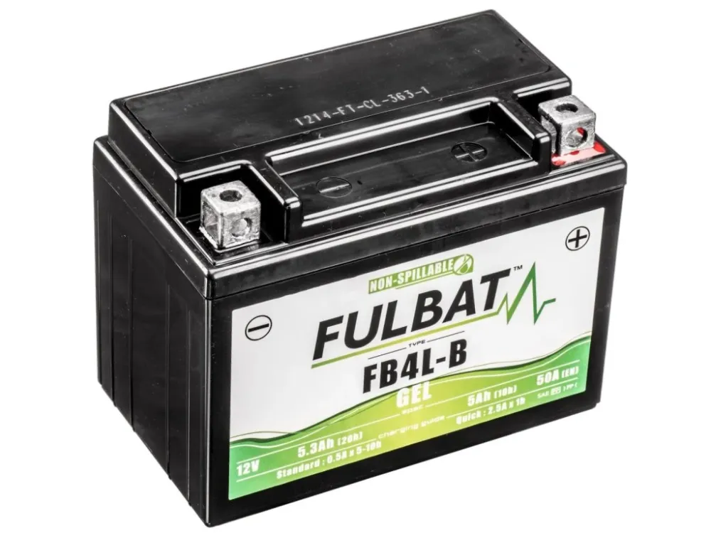 Gelová baterie FULBAT FB4L-B GEL (High Capacity) (YB4L-B GEL) Rychlé Dodání