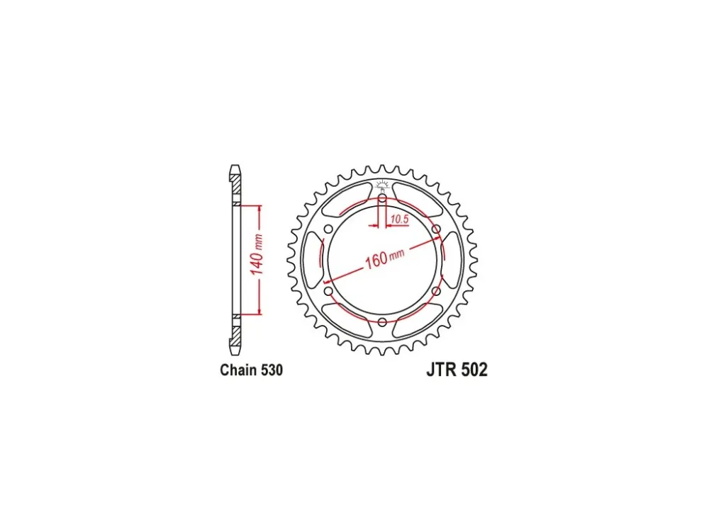 JT JTR502.49 Zadní kolečko (rozeta), 49 zubů, 530 Nejlepší Cena