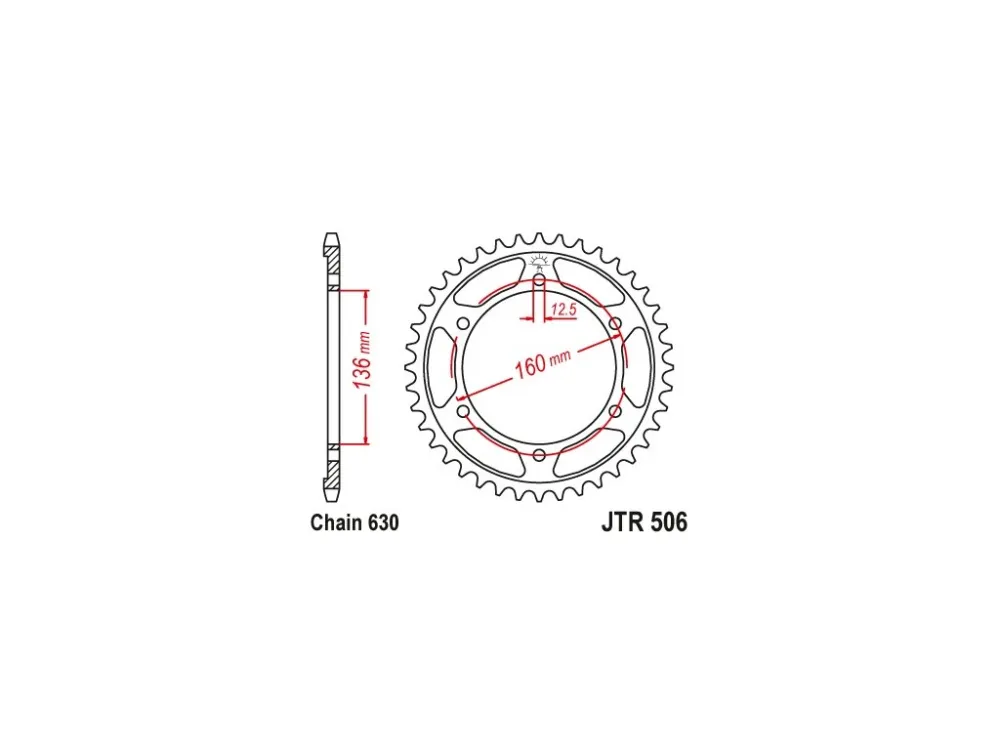 Nakupujte Hned JT JTR506.40 Zadní kolečko (rozeta), 40 zubů, 630