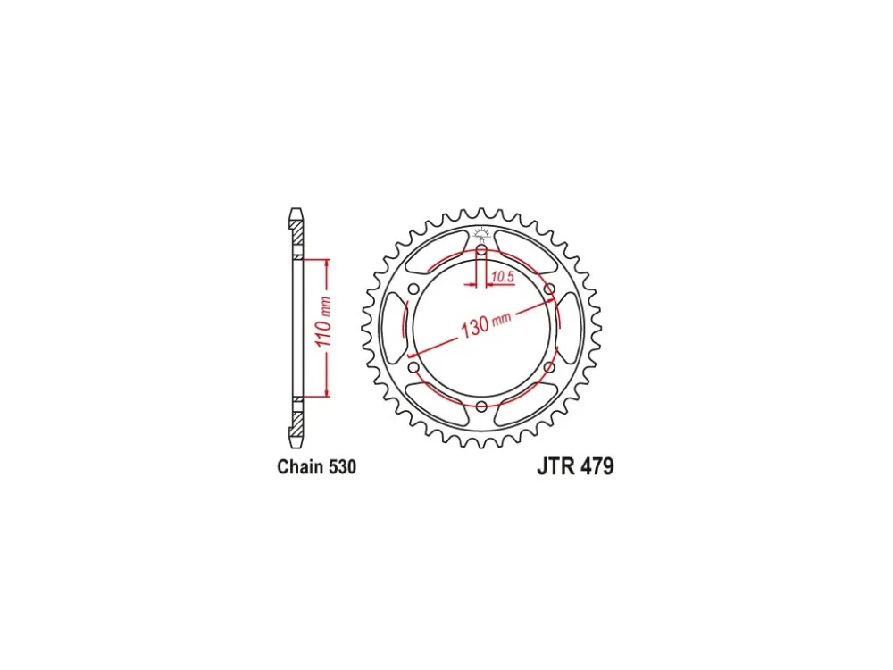 JT JTR479.41 Zadní kolečko (rozeta), 41 zubů, 530 SUZUKI GSXR 1000 09-16 Bezpečná Platba