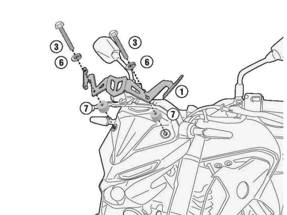 Kappa A2151AK montážní sada pro 4128SK pro YAMAHA MT 03 321 -20 Ihned K Objednání