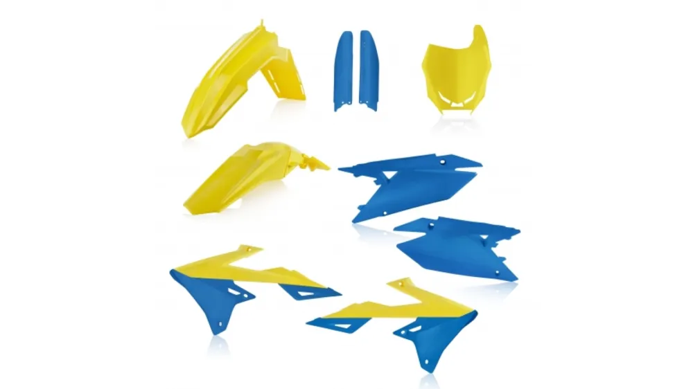 Levný ACERBIS plastový full kit RMZ 450/18, světle modrá/žlutá