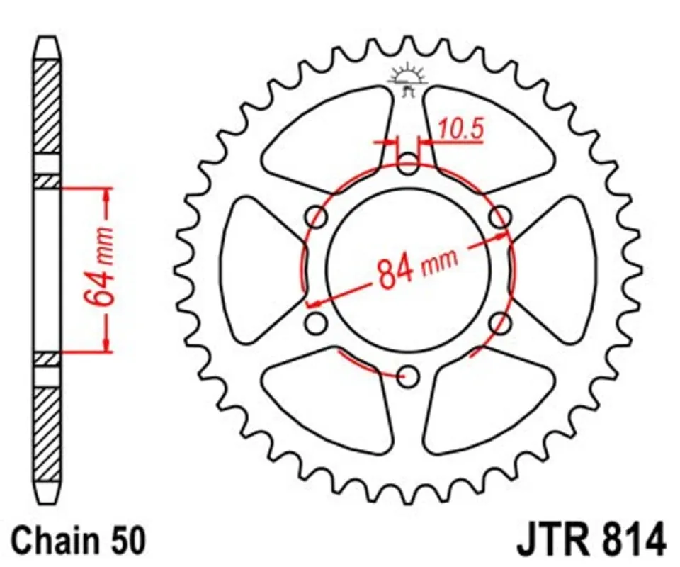 Řetězová rozeta JT JTR 814-41 41 zubů, 530 Jen Po Omezenou Doba