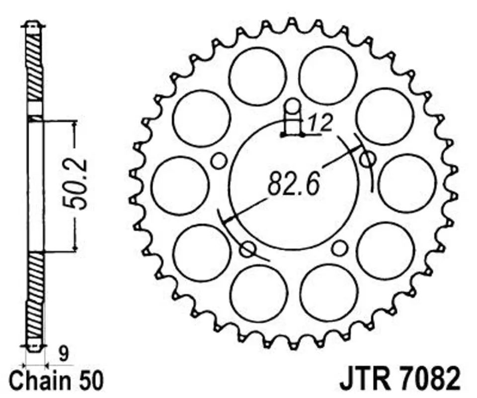 Nejlepší Volba Řetězová rozeta JT JTR 7082-48 48 zubů, 530