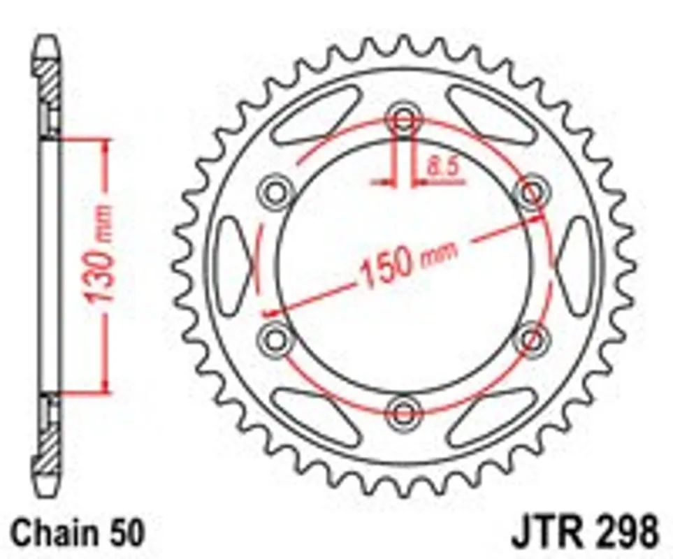 Must-Have Řetězová rozeta JT JTR 298-40 40 zubů, 530