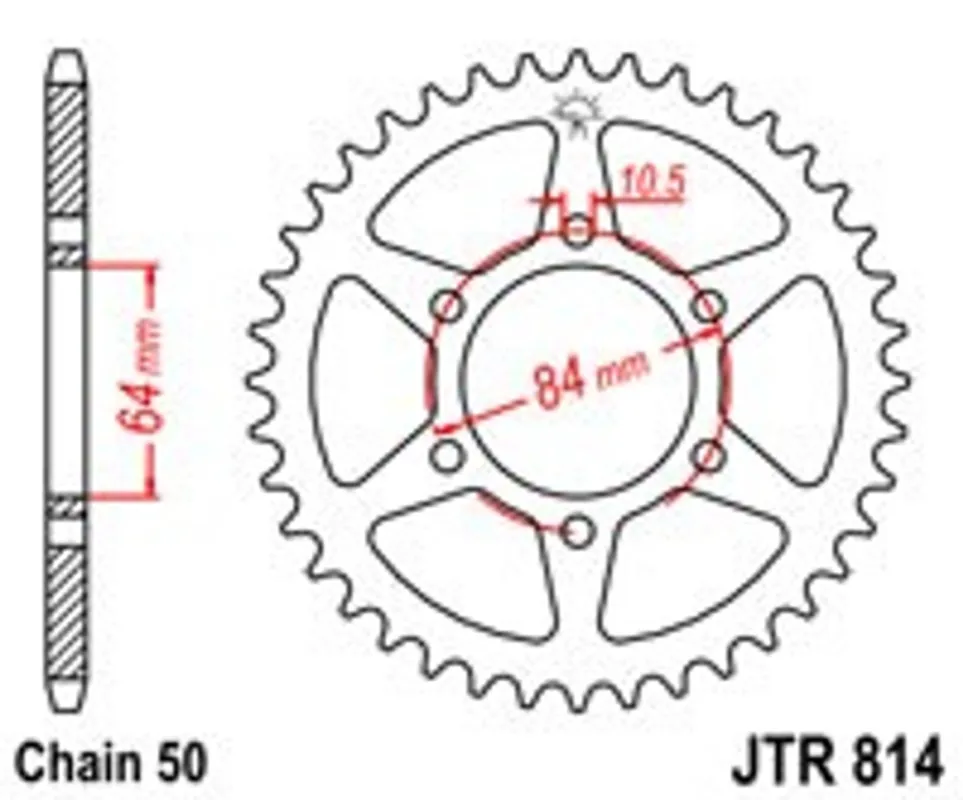 Řetězová rozeta JT JTR 814-50 50 zubů, 530 Nejprodávanější