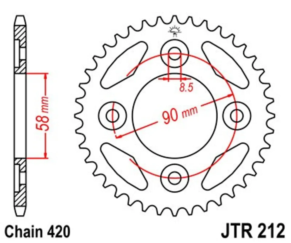 Řetězová rozeta JT JTR 212-37 37 zubů, 420 Kup Teď