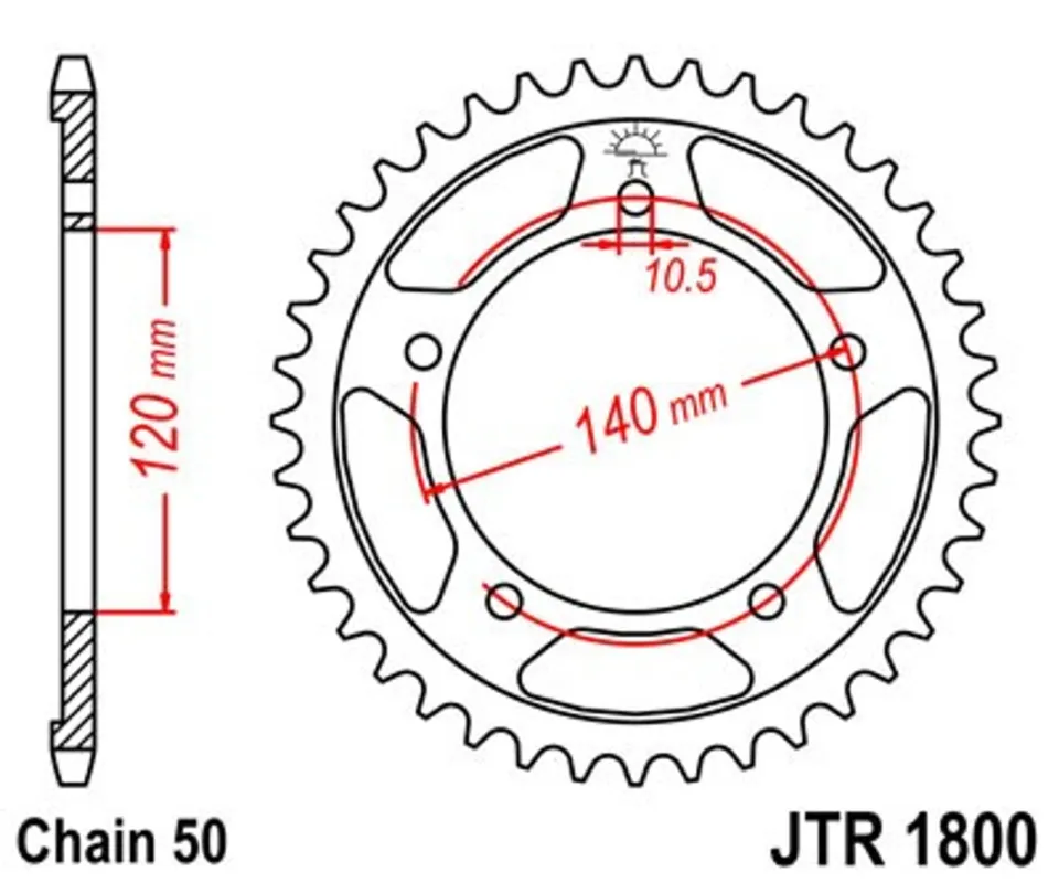 Řetězová rozeta JT JTR 1800-41 41 zubů, 530 Výhodná Nabídka