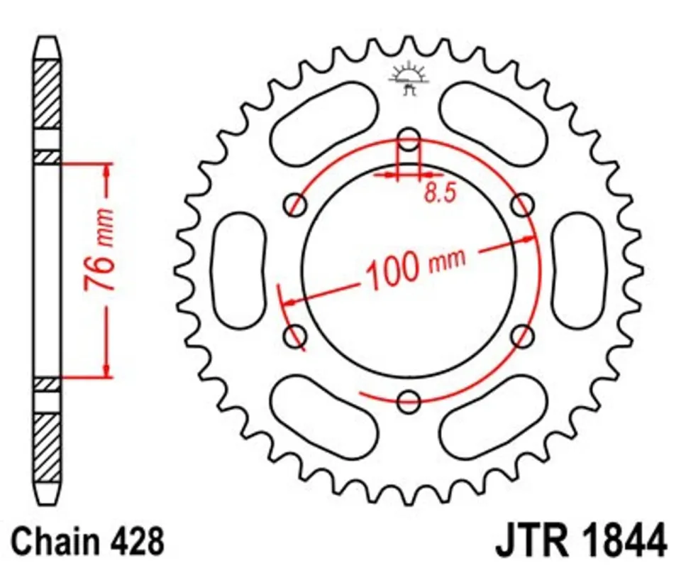 Oblíbený Řetězová rozeta JT JTR 1844-40 40 zubů, 428