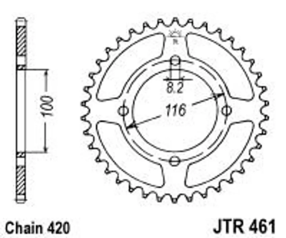 Must-Have Řetězová rozeta JT JTR 461-51 51 zubů, 420