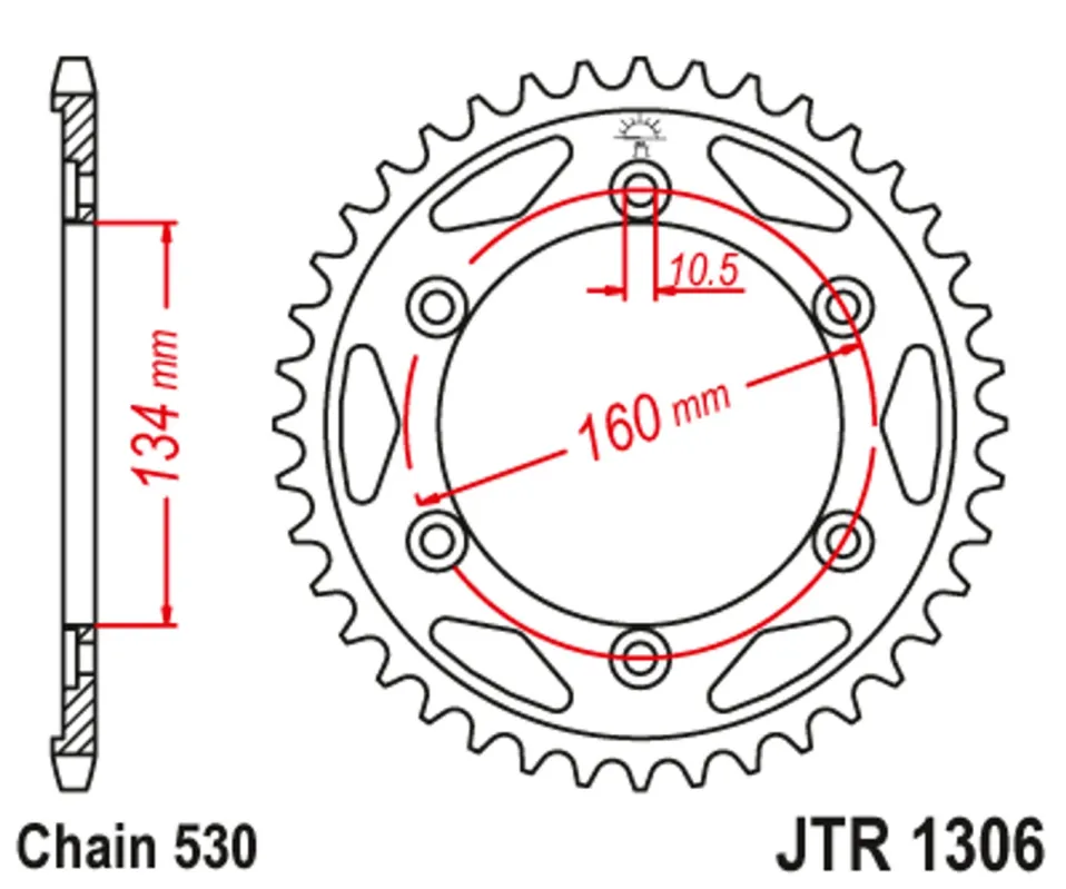 Sezónní Sleva Řetězová rozeta JT JTR 1306-40 40 zubů, 530