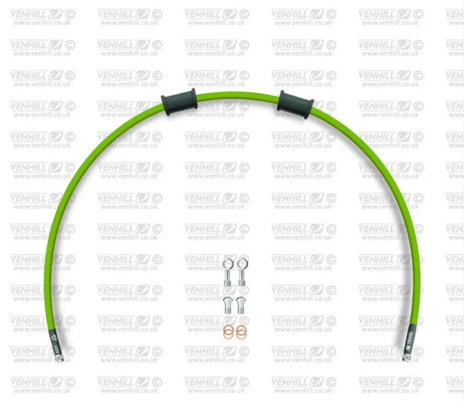 Hadice zadní brzdy Venhill POWERHOSEPLUS SUZ-11006RS-GR (1 hadice v sadě) zelené hadice, nerezové koncovky Akce