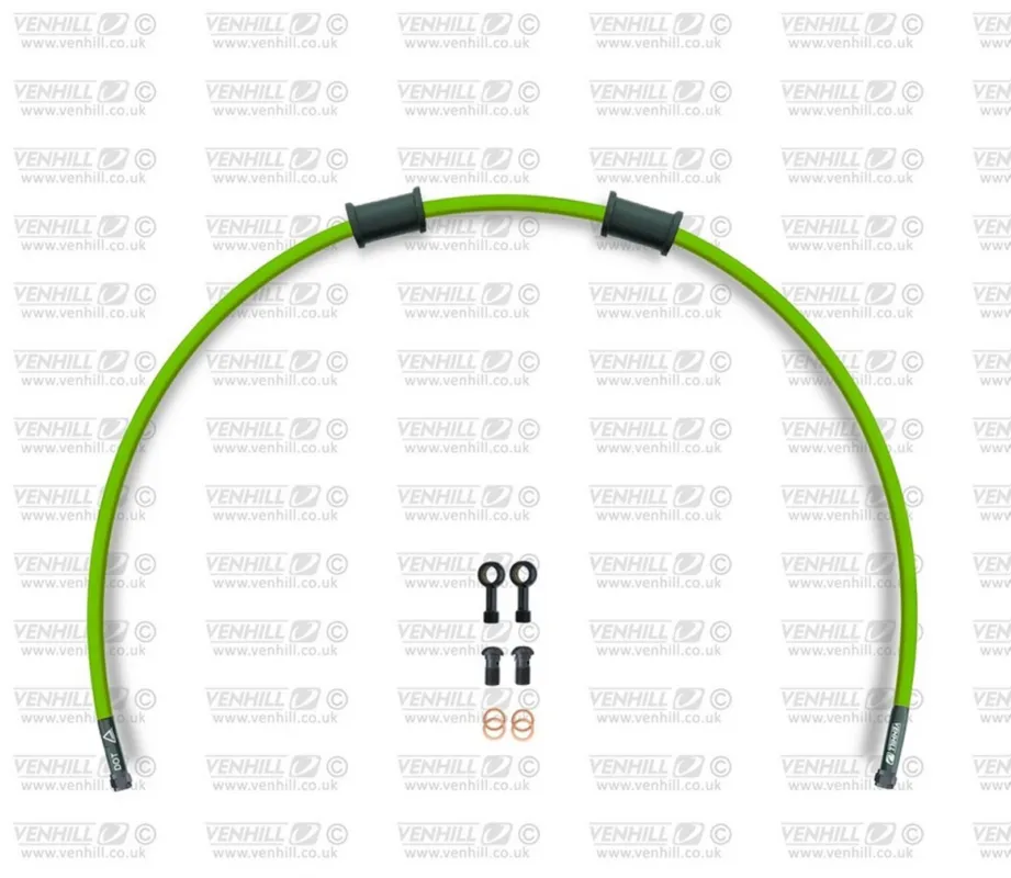 Hadice zadní brzdy Venhill POWERHOSEPLUS GUZ-6001RB-GR (1 hadice v sadě) zelené hadice, černé koncovky Sezónní Sleva