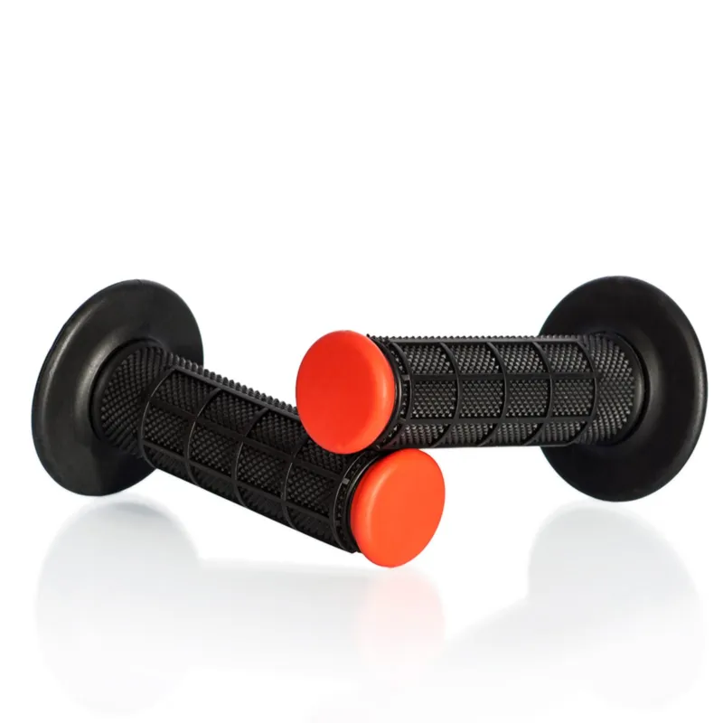 Motokrosové rukojeti MOTION STUFF ADVANCED černá/červená (half-waffle) Levný