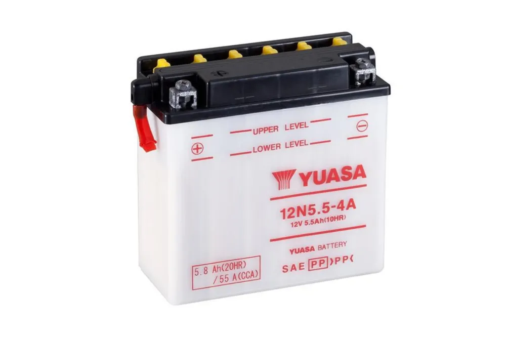 Konvenční 12V akumulátor bez kyseliny YUASA 12N5.5-4A Pouze Dnes