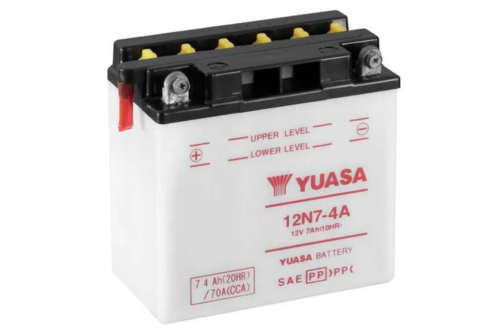 Konvenční 12V akumulátor bez kyseliny YUASA 12N7-4A Výprodej