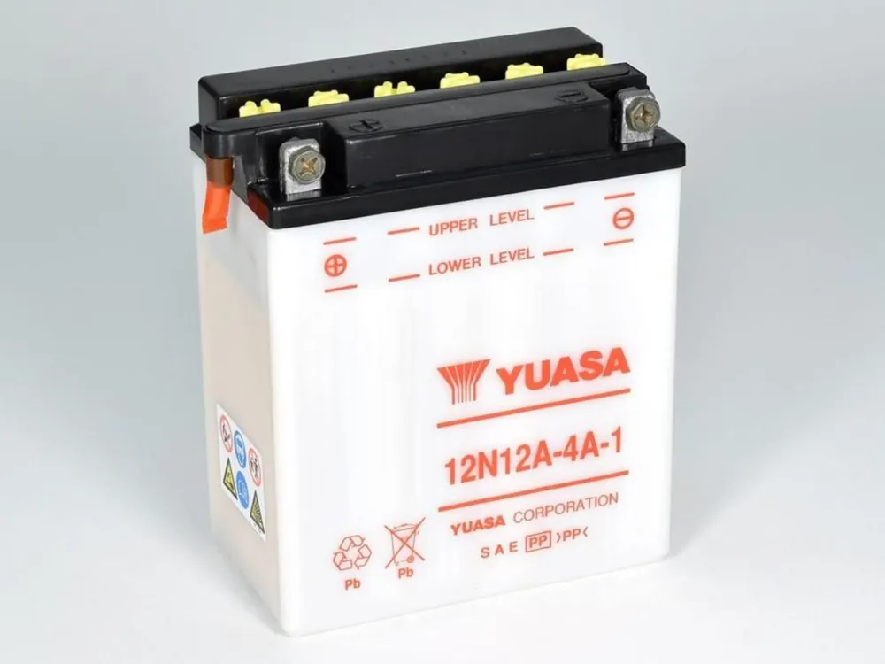 Konvenční 12V akumulátor bez kyseliny YUASA 12N12A-4A-1 Sezónní Sleva
