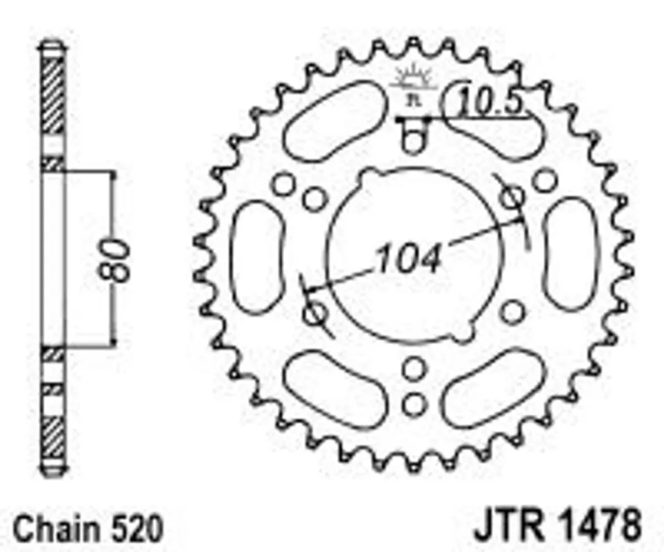 Speciální Cena Řetězová rozeta JT JTR 1478-34 34 zubů, 520