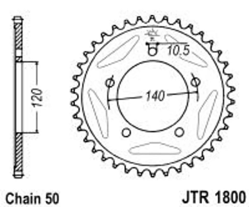 Řetězová rozeta JT JTR 1800-46 46 zubů, 530 Super Cena