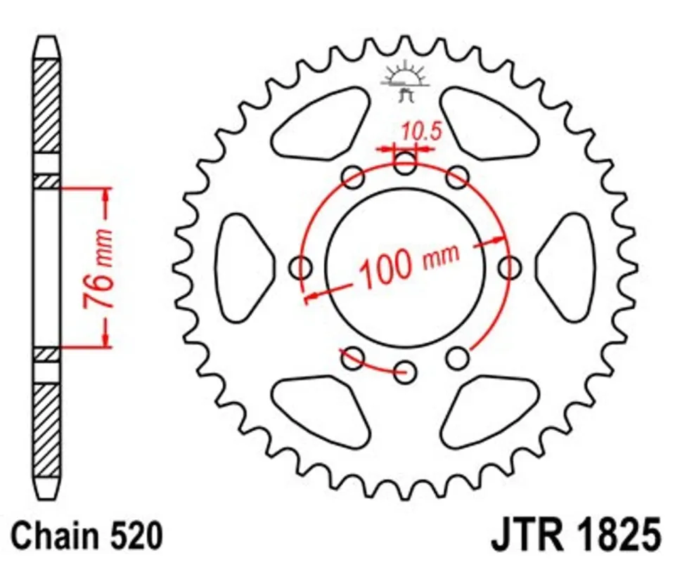 Řetězová rozeta JT JTR 1825-41 41 zubů, 520 Originální