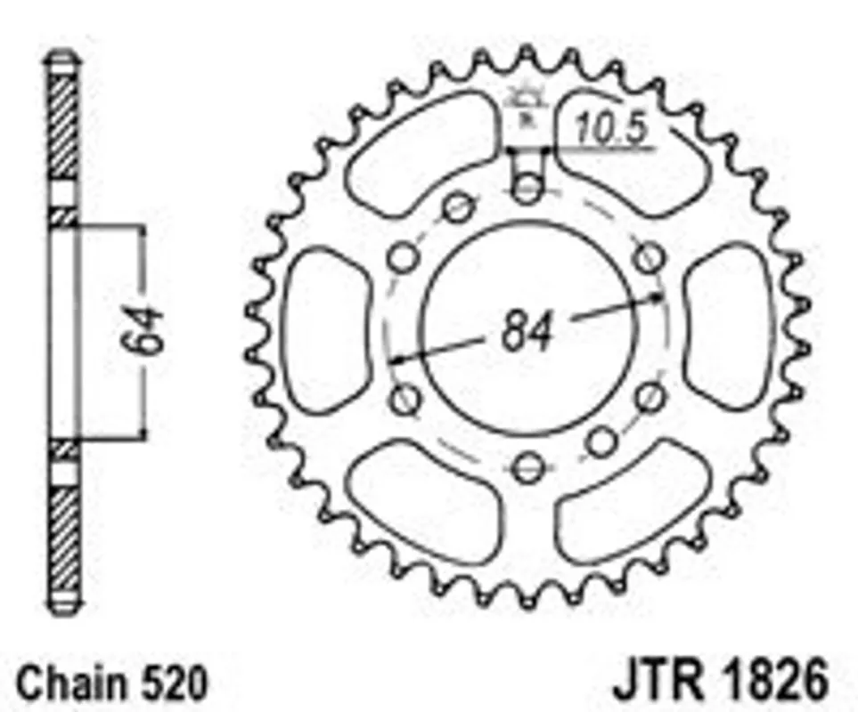 Speciální Cena Řetězová rozeta JT JTR 1826-39 39 zubů, 520