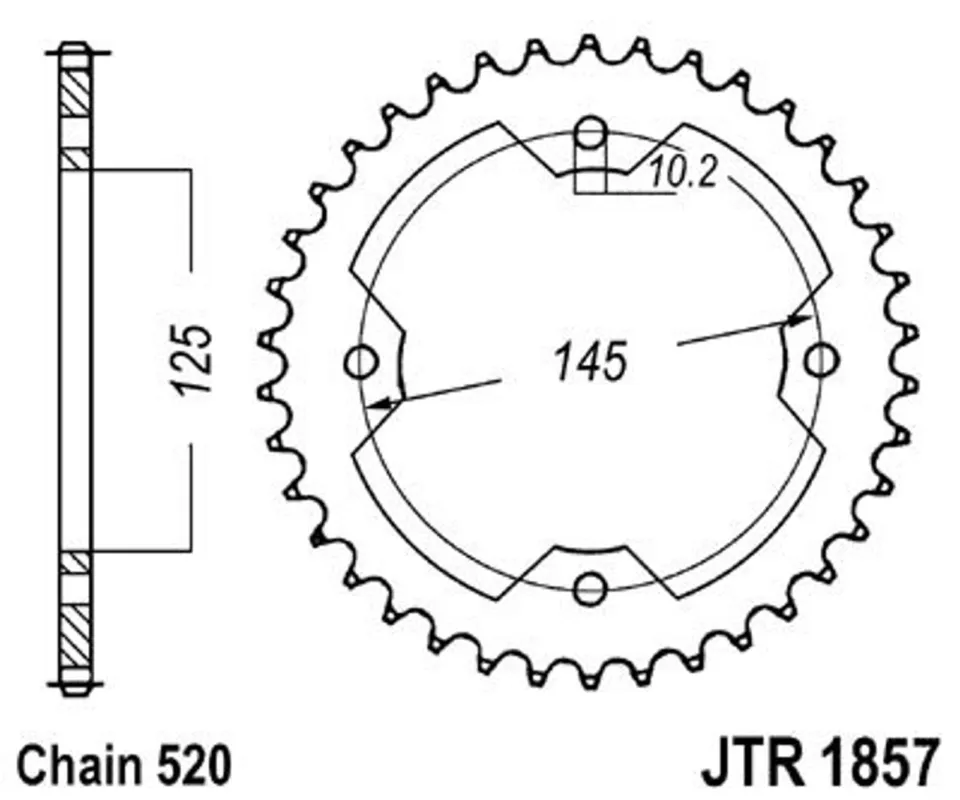 Odeslání Ihned Řetězová rozeta JT JTR 1857-42 42 zubů, 520