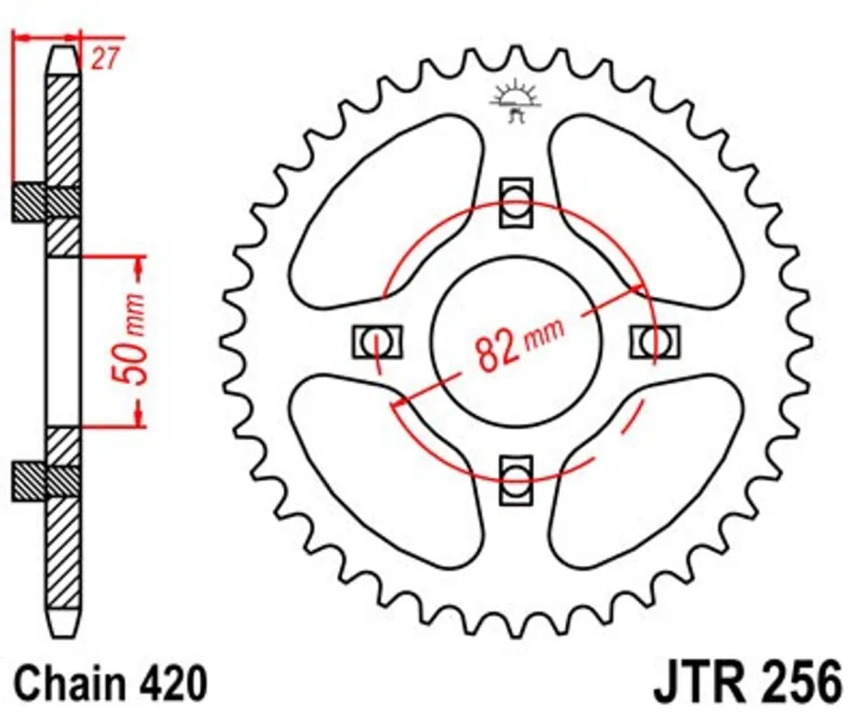 Kup Teď Řetězová rozeta JT JTR 256-41 41 zubů, 420
