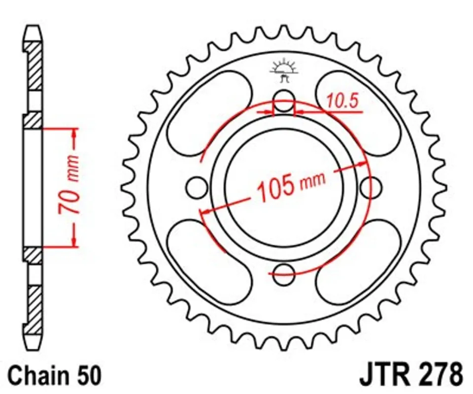 Vrácení Zdarma Řetězová rozeta JT JTR 278-36 36 zubů, 530