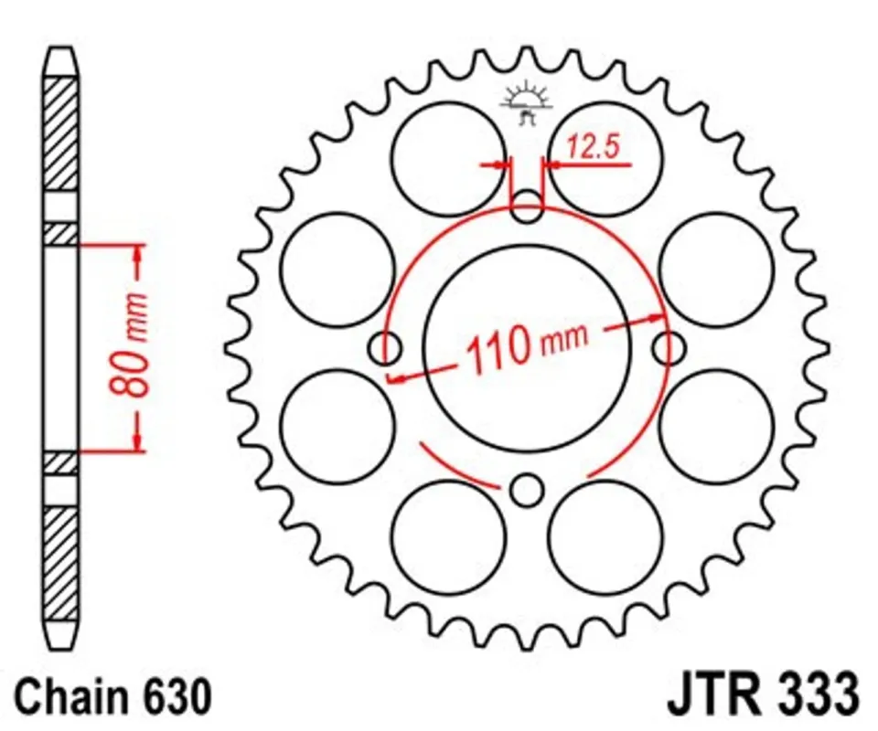 Řetězová rozeta JT JTR 333-43 43 zubů, 630 Jen Po Omezenou Doba