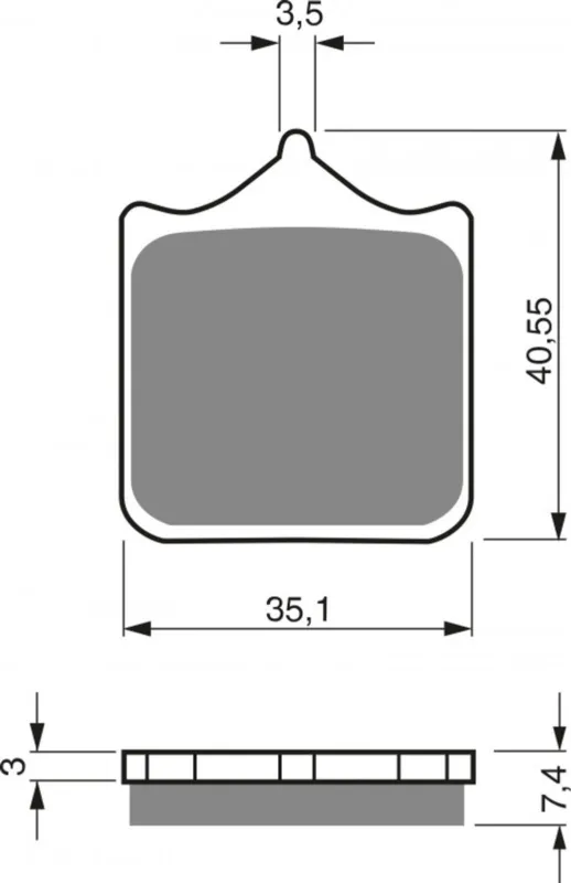 Brzdové destičky GOLDFREN 177 S33 STREET FRONT (1 set = 4 pcs) Rychlé Dodání