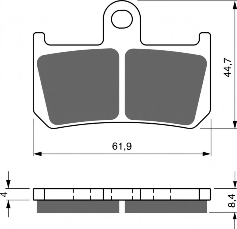 Brzdové destičky GOLDFREN 246 S33 STREET FRONT (1 set = 2pcs small, 2pcs large) Speciální Cena