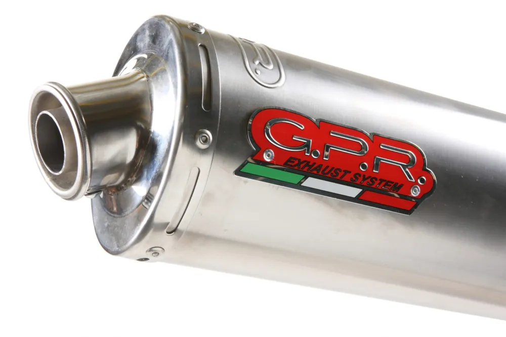 Cenově Výhodný Koncovka výfuku uchycená šrouby GPR INOX ROUND K.113.IT Broušená nerezová ocel zahrnuje odnímatelný dB killer