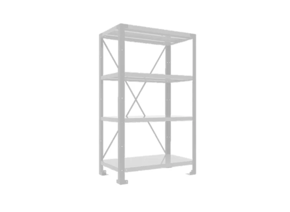 4 Shelves module LV8 EQSC0807.BK (H2000mm x 800mm x 700mm) černý Super Cena