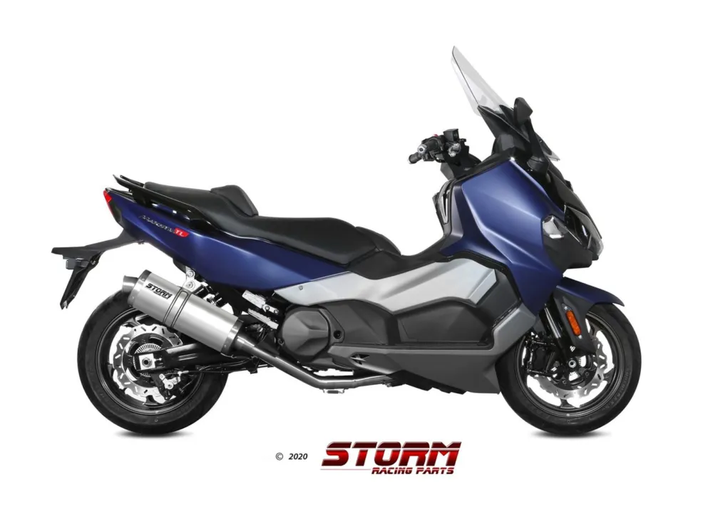 Výfuk kompletní 2x1 STORM OVAL SY.002.LX2 Nerez Ověřený