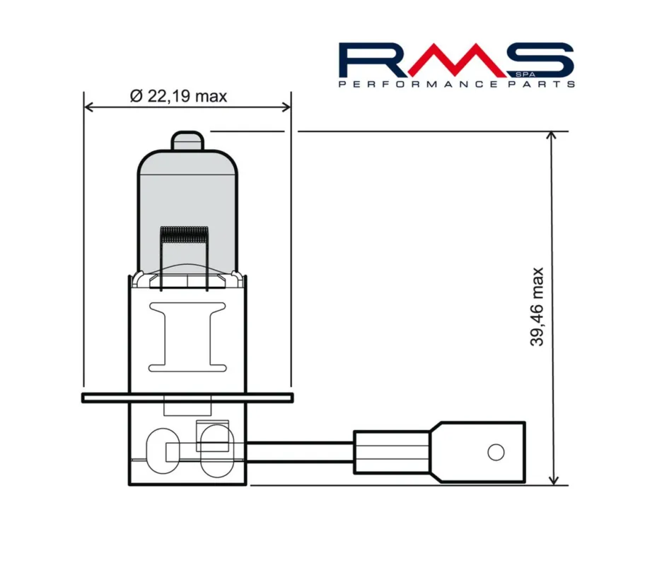 Značkový Žárovka RMS 246510045 12V 55W, H3 bílá