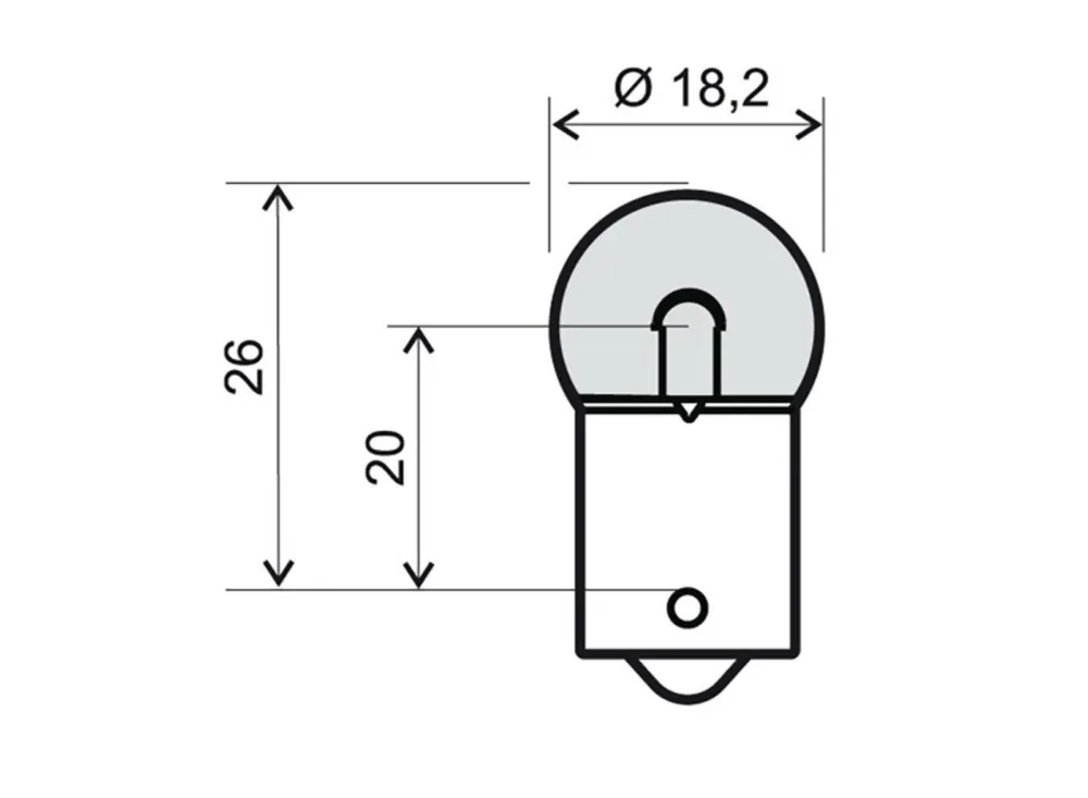Přední světlo RMS 246510221 BA15S 12V 5W Nejprodávanější
