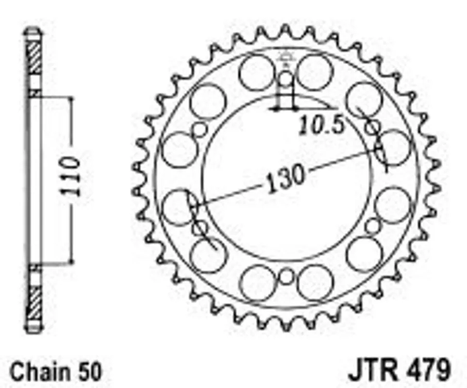 Řetězová rozeta JT JTR 479-41 41 zubů, 530 Aktuální