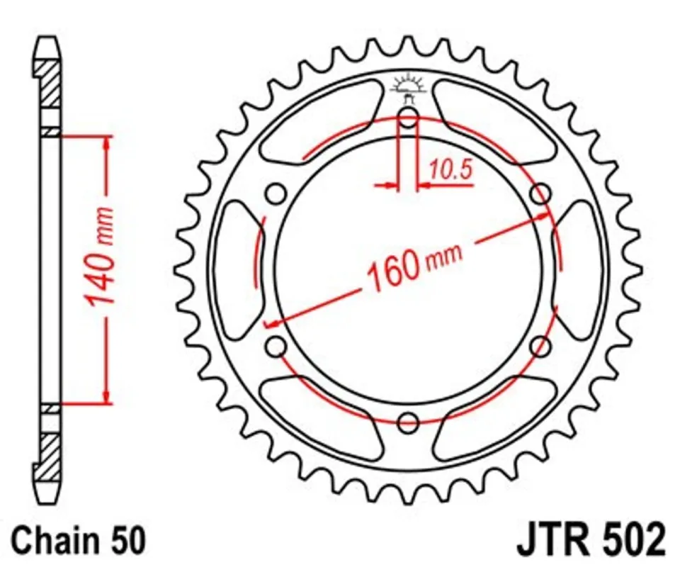 Poslední Šance Řetězová rozeta JT JTR 502-46 46 zubů, 530