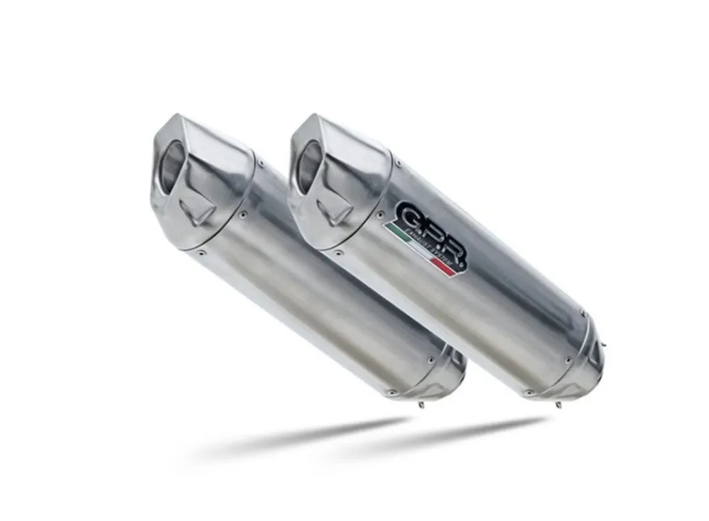 Dvojitá koncovka výfuku Slip-on GPR FURORE-X INOX Y.148.FXSC Matná černá zahrnuje odnímatelné dB killery a spojovací svody Kup Teď