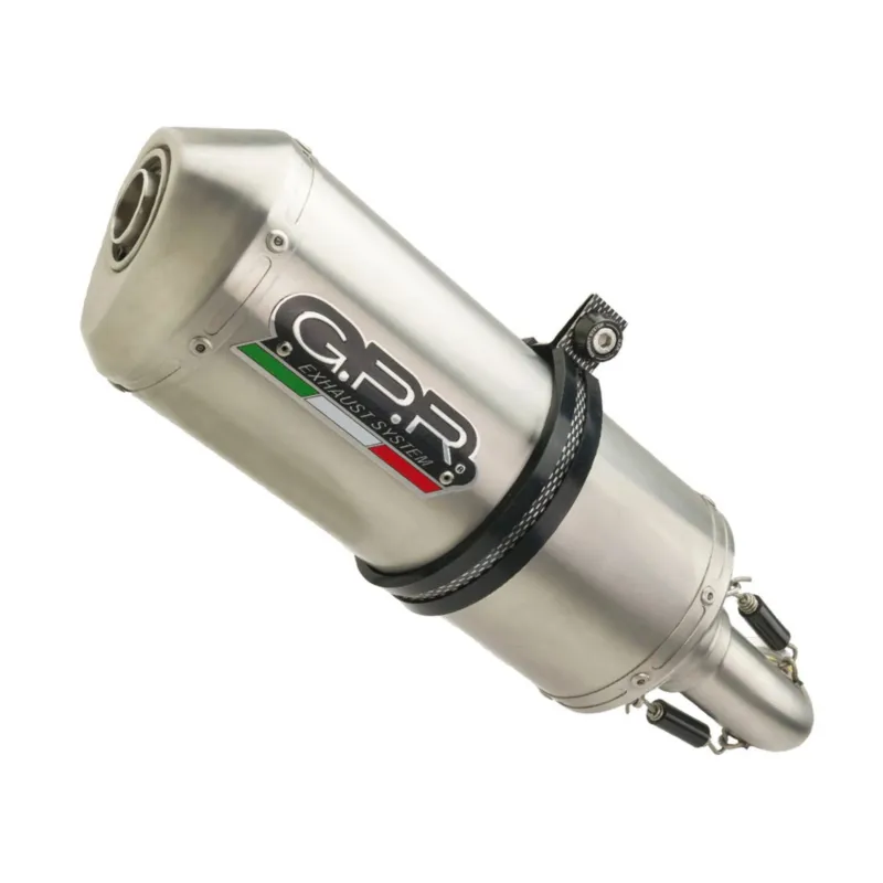 Koncovka výfuku Slip-on GPR SATINOX K.82.SAT Broušená nerezová ocel zahrnuje spojovací svod a odnímatelný dB killer Aktuální