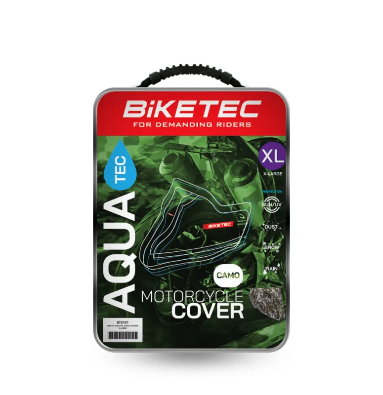 plachta - garáž na motorku BIKETEC Aquatec (camo) XL Omezená Nabídka