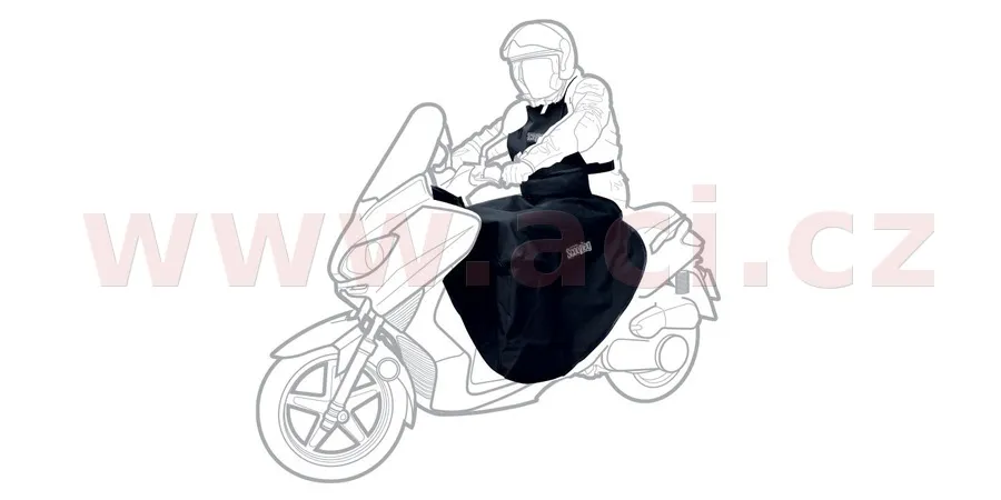 Přehoz přes nohy a tělo Scootleg textilní/nepromokavý, pláštěnka OXFORD (černý) Rychlé Dodání