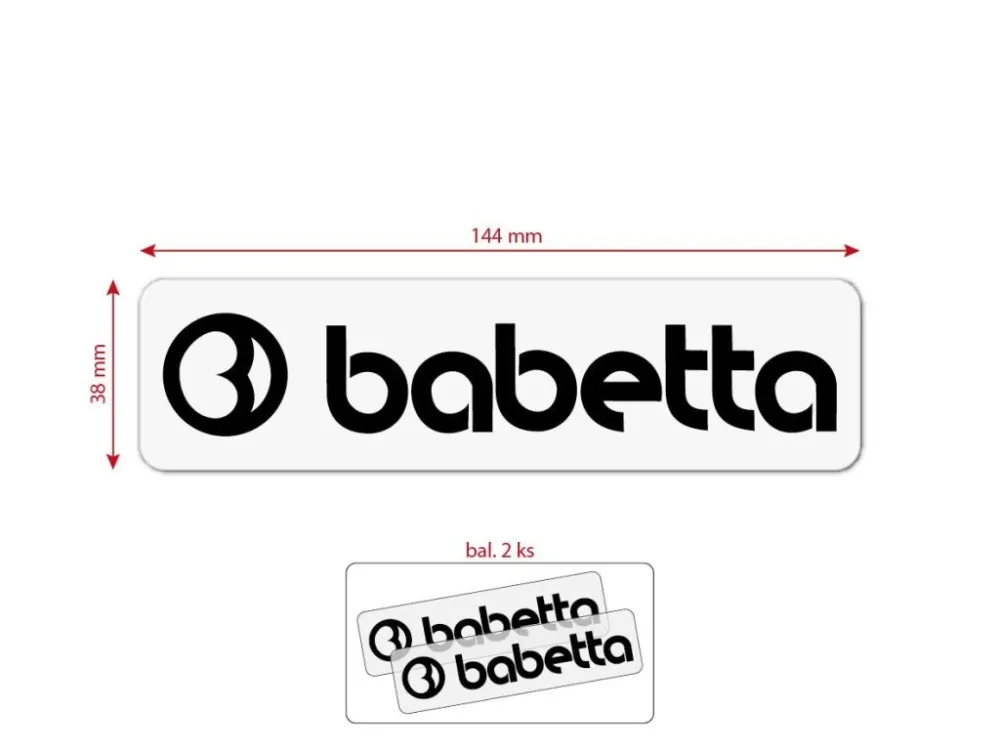 Nálepka BABETTA 135x25 černá 2ks -M Hit Sezóny