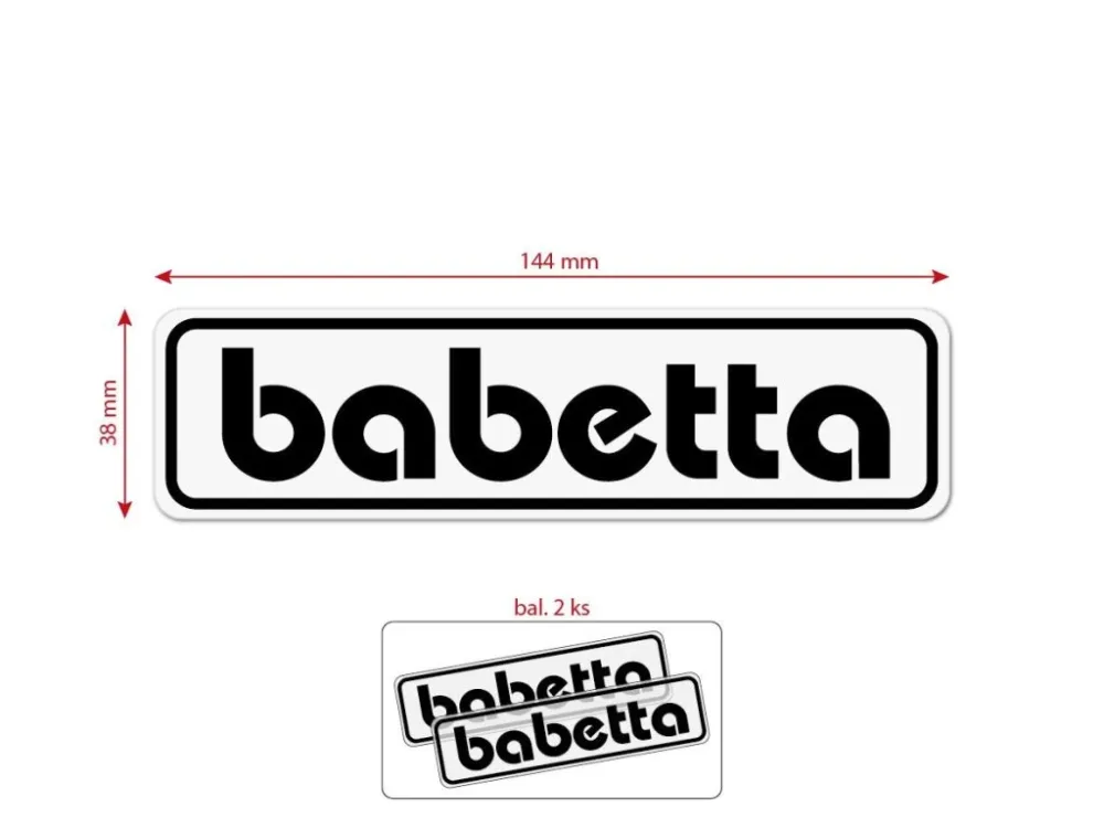 Horká Nabídka Nálepka BABETTA 135x25 černá 2ks -M