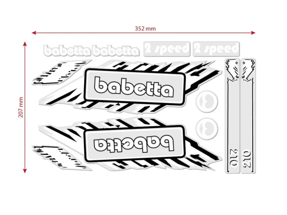 Koupit Online Sada nálepek BABETTA bílá -M